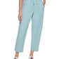 Tommy Hilfiger Women's Solid Cropped Pull On Pants Blue Size Medium