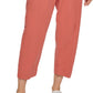 Tommy Hilfiger Women's Solid Cropped Pull On Pants Pink Size Small
