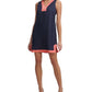 Tommy Hilfiger Women's Petite Colorblocked Shift Dress Blue Size 12 Petite