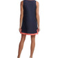 Tommy Hilfiger Women's Petite Colorblocked Shift Dress Blue Size 12 Petite