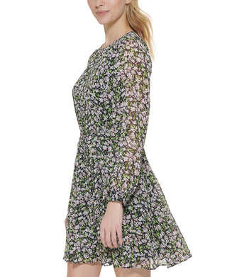 Tommy Hilfiger Women's Daisy Garden Godet Fit & Flare Dress Pink Size 6Petite