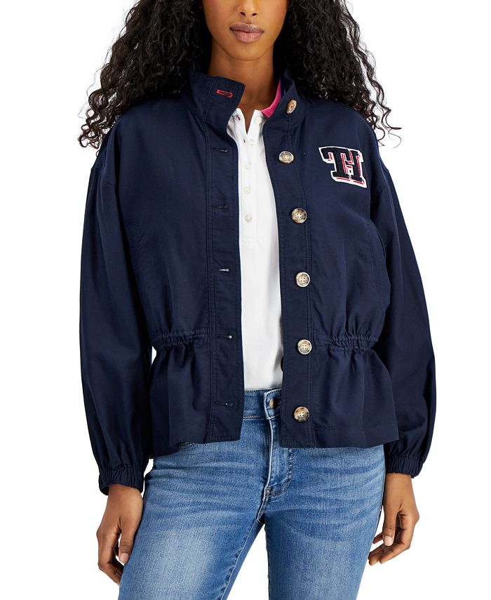 Tommy Hilfiger Women's Logo Jacket Blue Size X-Large