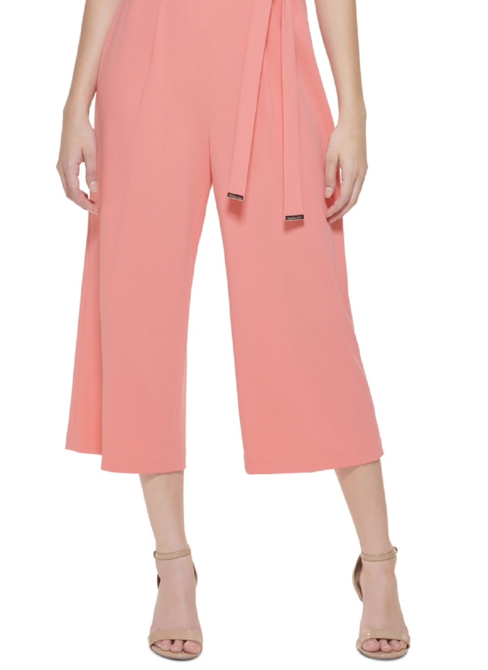 Tommy Hilfiger Women's Puffed Sleeve Jumpsuit Pink Size 4