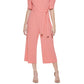 Tommy Hilfiger Women's Puffed Sleeve Jumpsuit Pink Size 2