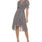 Tommy Hilfiger Women's Printed Midi Dress Black Size 8