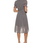 Tommy Hilfiger Women's Printed Midi Dress Black Size 8