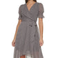 Tommy Hilfiger Women's Printed Midi Dress Black Size 8