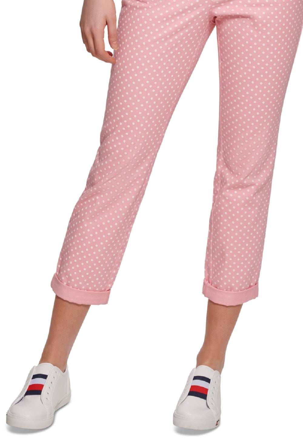 Tommy Hilfiger Women's Dot Print Chino Pants Pink