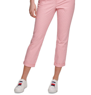 Tommy Hilfiger Women's Dot Print Chino Pants Pink