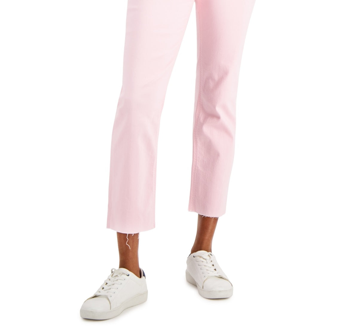 Tommy Hilfiger Women's Tribeca Th Flex Straight Leg Raw Hem Jeans Pink Size 10