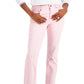 Tommy Hilfiger Women's Tribeca Th Flex Straight Leg Raw Hem Jeans Pink Size 8