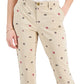 Tommy Hilfiger Women's Th Flex Hampton Logo Print Chino Pants Brown