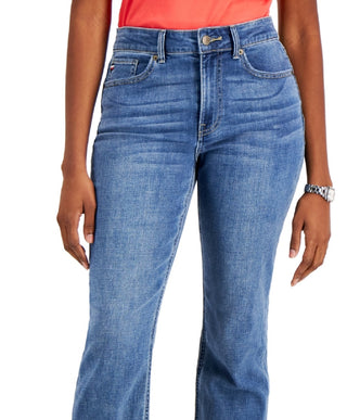 Tommy Hilfiger Women's Hem Straight Leg Ankle Length Jeans Blue Size 12