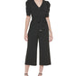 Tommy Hilfiger Women's Puffed Sleeve Jumpsuit Black Size 16