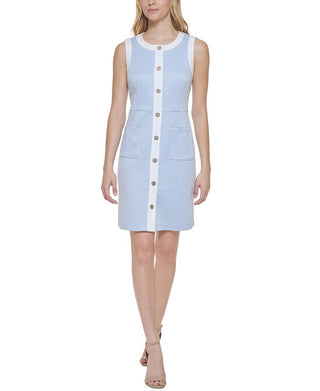 Tommy Hilfiger Women's Sleeveless Sheath Dress Blue Size 6
