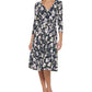 Tommy Hilfiger Women's Floral Print Midi Dress Blue Size 16