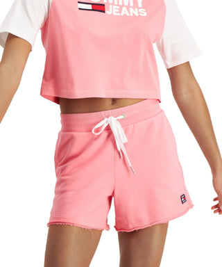 Tommy Jeans Women's Fused Logo Baseball T-Shirt Pink Size X-Large