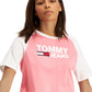 Tommy Jeans Women's Fused Logo Baseball T-Shirt Assorted Size Small