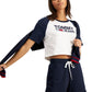 Tommy Jeans Women's Fused Logo Baseball T-Shirt White Size Medium