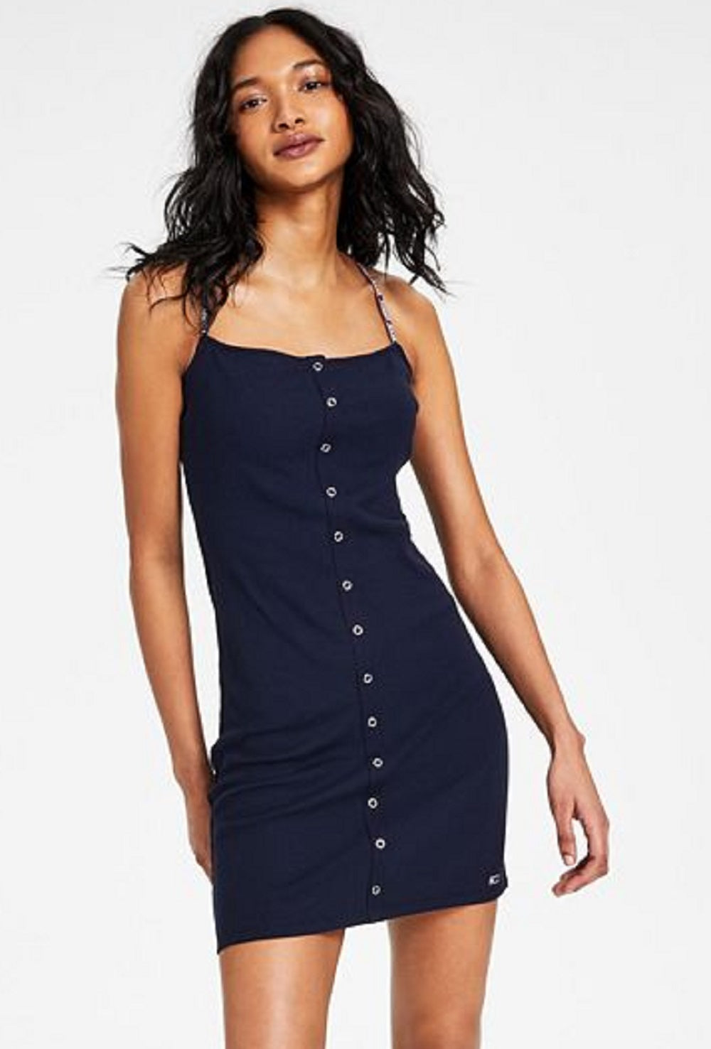 Tommy Jeans Women's Ribbed Sleeveless Dress Blue Size X-Large