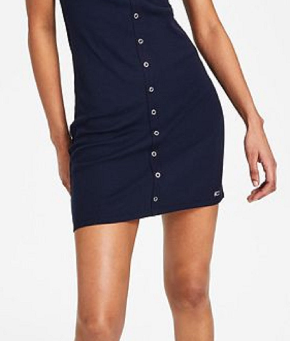 Tommy Jeans Women's Ribbed Sleeveless Dress Blue Size X-Large
