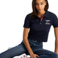 Tommy Jeans Women's Short Sleeve Cropped Polo Shirt Blue Size X-Small