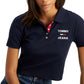 Tommy Jeans Women's Short Sleeve Cropped Polo Shirt Blue Size X-Small