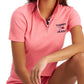 Tommy Jeans Women's Short Sleeve Cropped Polo Shirt Pink Size X-Small