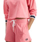 Tommy Jeans Women's Oversized Cropped Sweatshirt Pink Size Medium