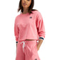 Tommy Jeans Women's Oversized Cropped Sweatshirt Pink Size Medium