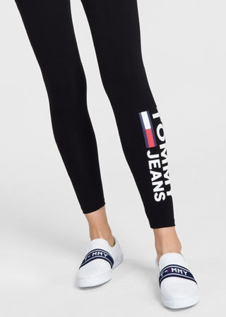 Tommy Jeans Women's Logo Loungewear Leggings Black Size X-Large