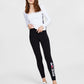 Tommy Jeans Women's Side Logo Print Leggings Black Size Small