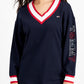 Tommy Jeans Women's Contrast Trim Sweatshirt Dress Blue