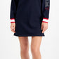 Tommy Jeans Women's Contrast Trim Sweatshirt Dress Blue