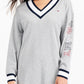 Tommy Jeans Women's Contrast Trim Sweatshirt Dress Gray Size Small