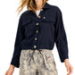 Tommy Hilfiger Women's Drawstring Trucker Jacket Blue Size Small