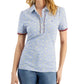 Tommy Hilfiger Women's Puff Sleeve Polo Top Blue Size Large