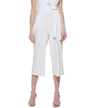 Tommy Hilfiger Women's Sleeveless V Neck Jumpsuit White Size 12