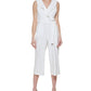 Tommy Hilfiger Women's Sleeveless V Neck Jumpsuit White Size 8