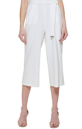 Tommy Hilfiger Women's Sleeveless V Neck Jumpsuit White Size 8