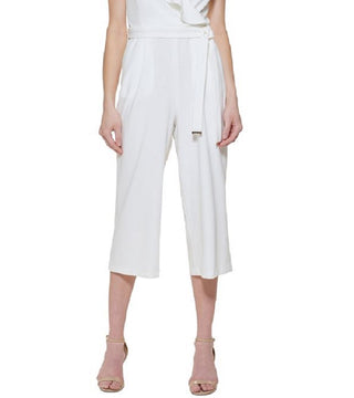 Tommy Hilfiger Women's Sleeveless V Neck Jumpsuit White Size 2