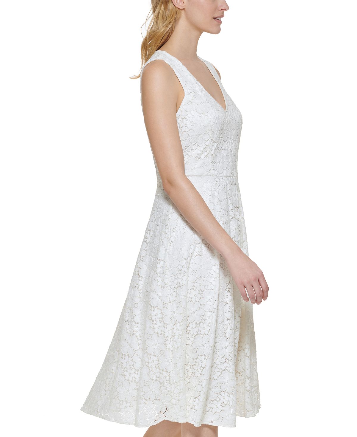 Tommy Hilfiger Women's Retro Daisy Fit & Flare Dress White Size 6