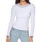 Tommy Hilfiger Women's Cotton Crewneck Sweater White Size X-Small