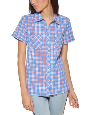 Tommy Hilfiger Women's Camp Shirt Blue Size Large