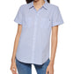 Tommy Hilfiger Women's Cotton Camp Shirt Blue Size X-Large