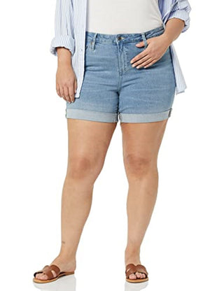Tommy Hilfiger Women's Th Flex Plus Size 5 Denim Shorts Blue Size 22W