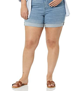 Tommy Hilfiger Women's Th Flex Plus Size 5 Denim Shorts Blue Size 22W