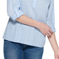 Tommy Hilfiger Women's Striped Cotton Tunic Top Blue