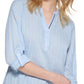 Tommy Hilfiger Women's Striped Cotton Tunic Top Blue