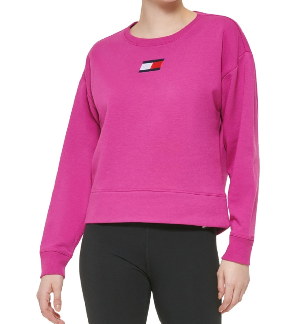 Tommy Hilfiger Women's Logo Sweatshirt Pink Size Small
